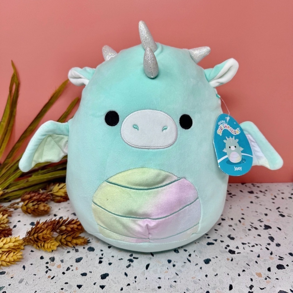 NWT Squishmallows Joey #540 Blue 10” Dragon Plushie Stuffed Animal